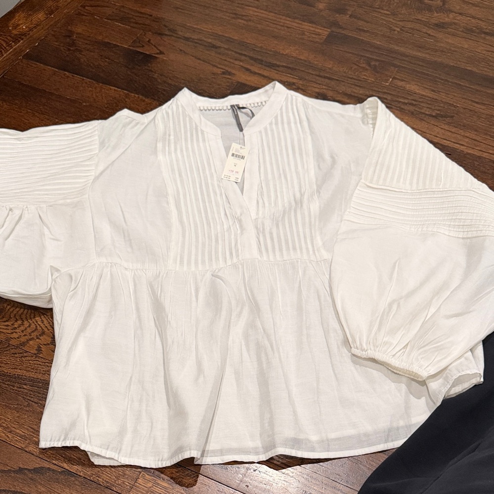 Anthropologie long sleeve White Blouse